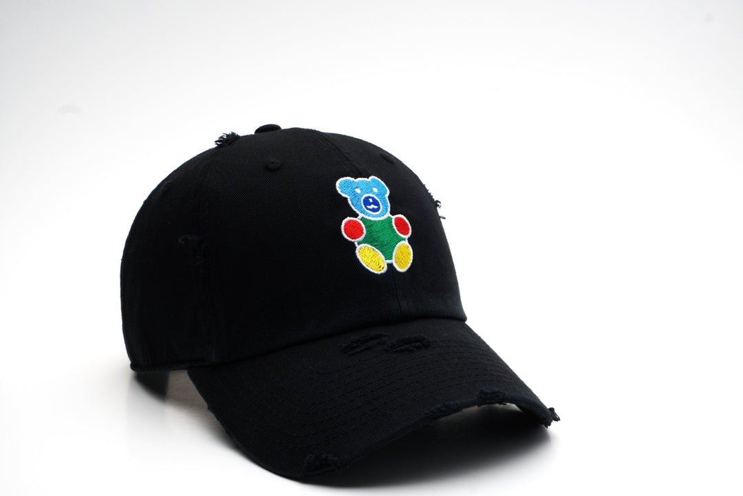 White Outline Bear Dad Hat