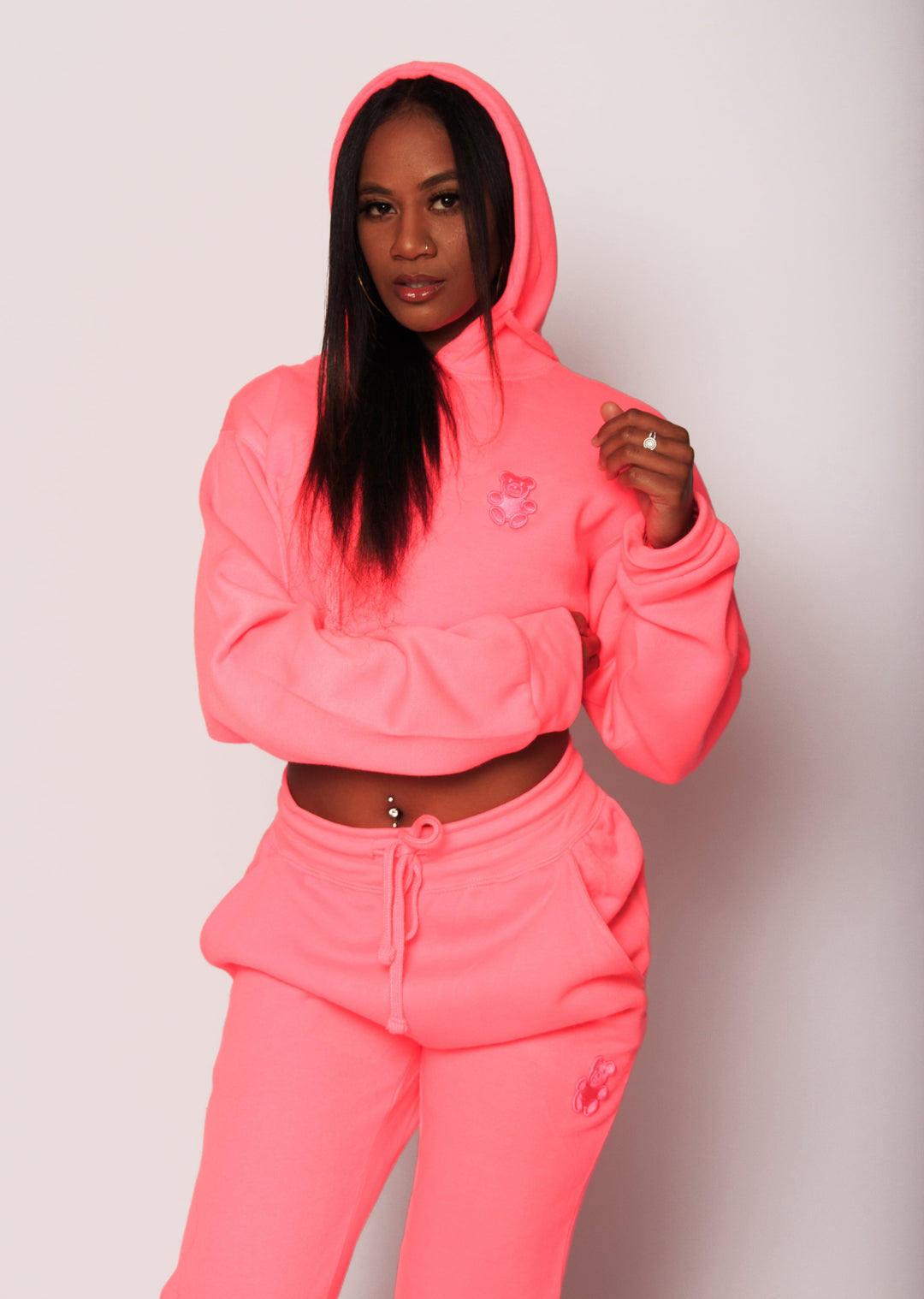 EMPUFF Crop Top Sweatsuit