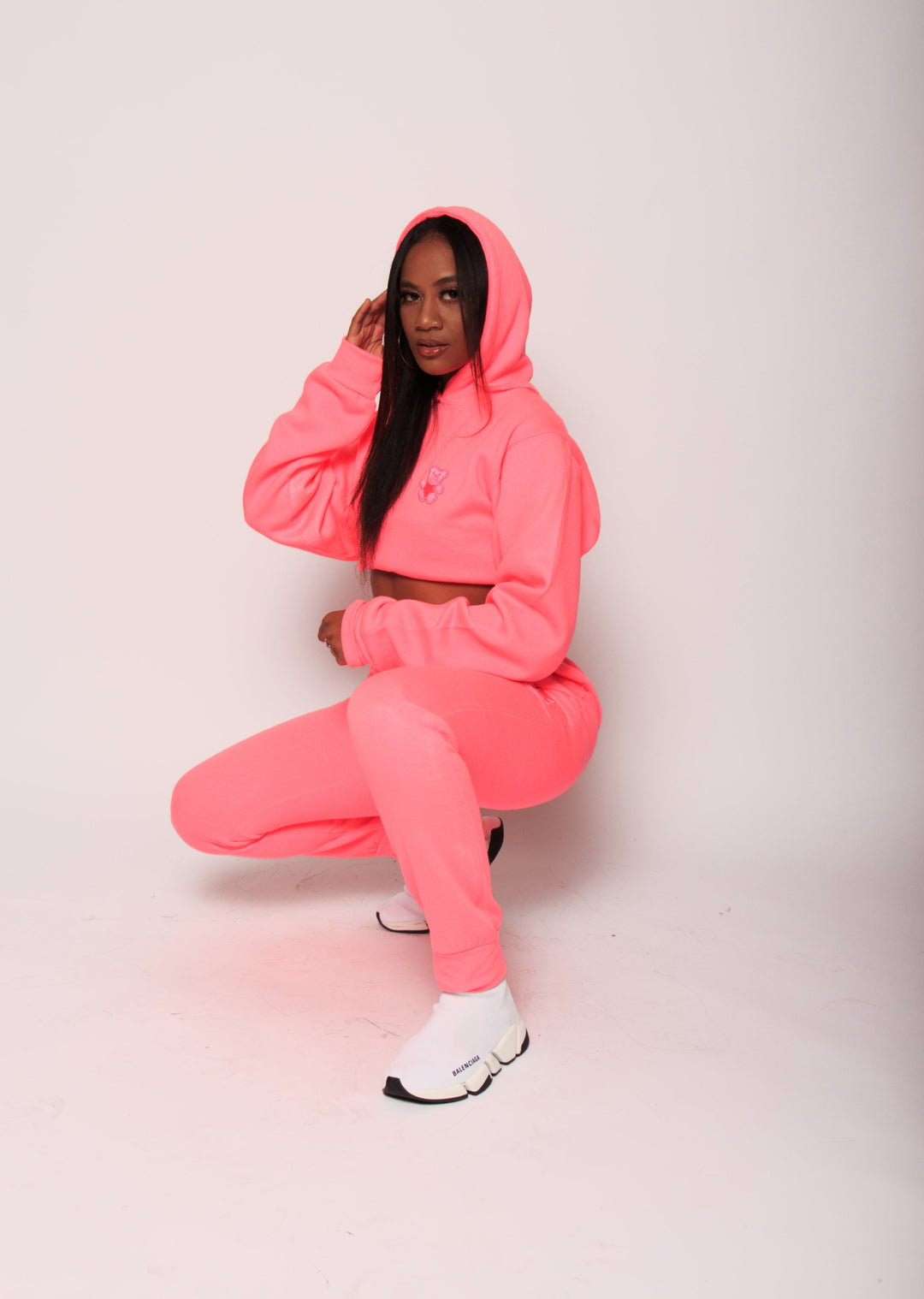 EMPUFF Crop Top Sweatsuit