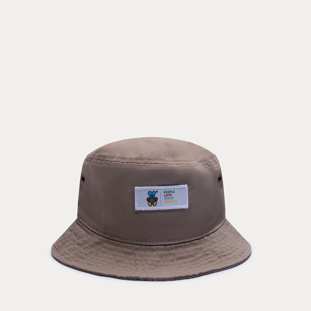 BLACK SIGNATURE BEAR PATCH BUCKET HAT